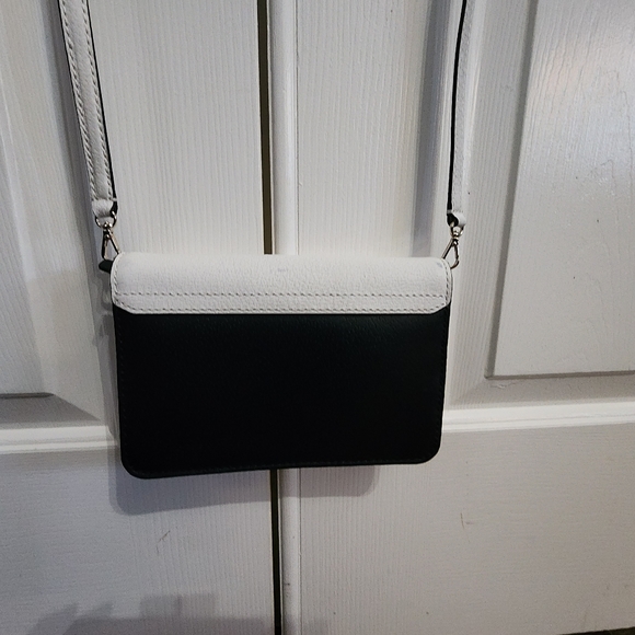 Kate Spade Grove Street Leather Crossbody - black & white - Picture 4 of 10